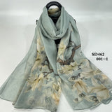 Silk Shawl Long Print Scarf