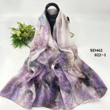 Silk Shawl Long Print Scarf