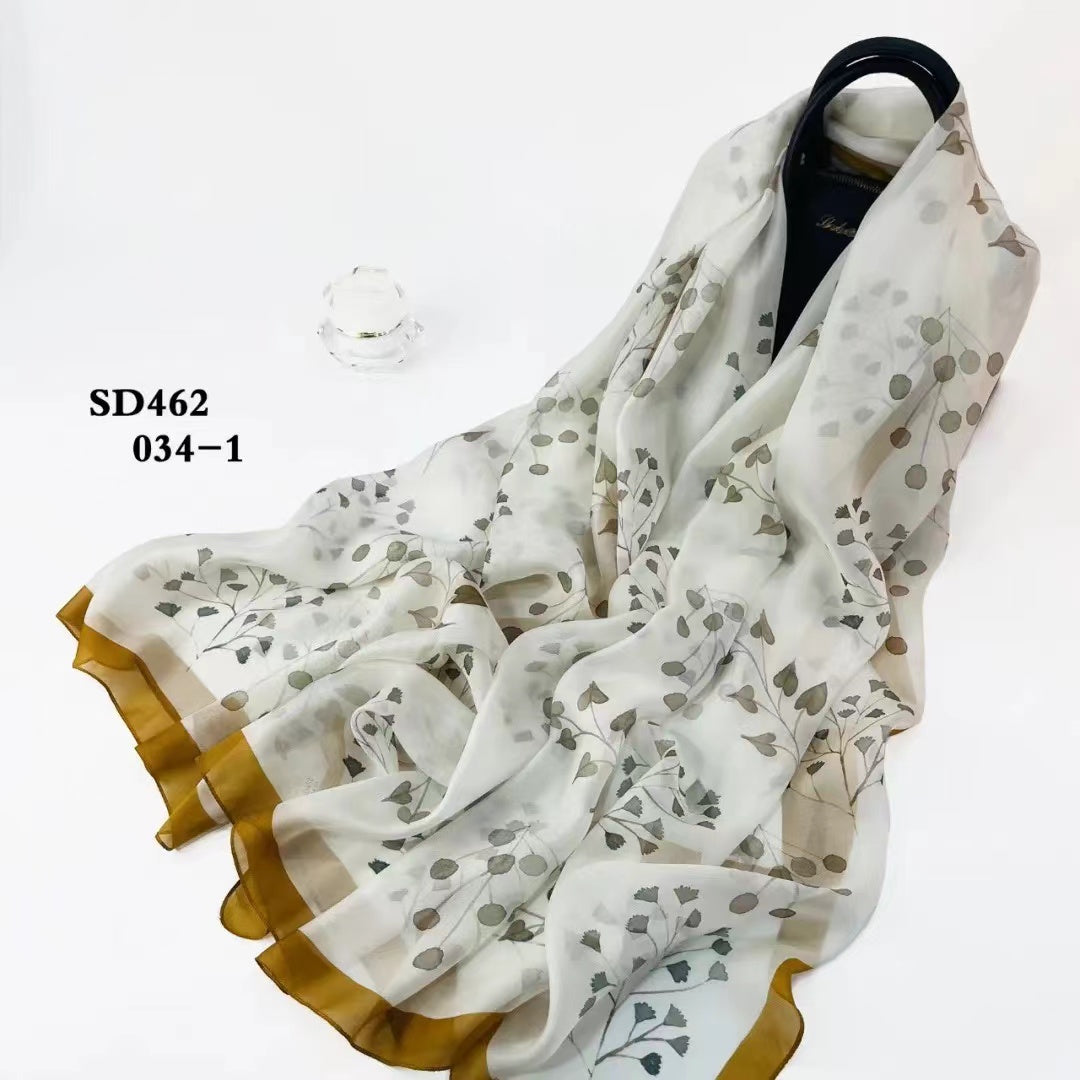 Silk Shawl Long Print Scarf