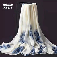 Silk Shawl Long Print Scarf