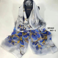 Silk Shawl Long Print Scarf