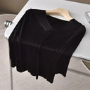 Women's three-quarter sleeve silk T-shirt