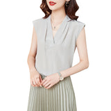 Women's Silk Short Sleeve Shirt