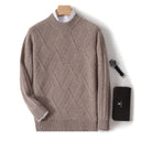 Men's thick half turtleneck wool sweater