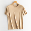 Men's silk + mercerized cotton short-sleeved T-shirt.