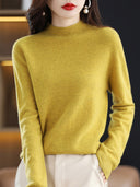 100% Australian Wool Women's half turtleneck sweater