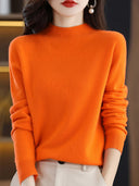 100% Australian Wool Women's half turtleneck sweater