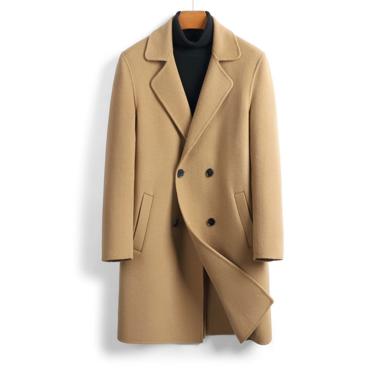 Camel Double-Faced Merino Wool Coat