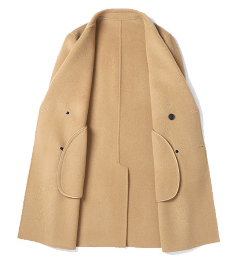 Camel Double-Faced Merino Wool Coat