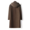 Merino Hooded Overcoat — Umber