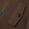 Merino Hooded Overcoat — Umber