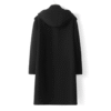 Merino Hooded Overcoat — Black