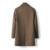 Classic Coffee Wool Overcoat, 100% Australian double-faced Merino wool.