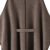 Herringbone Cashmere Cape – Coffee Brown