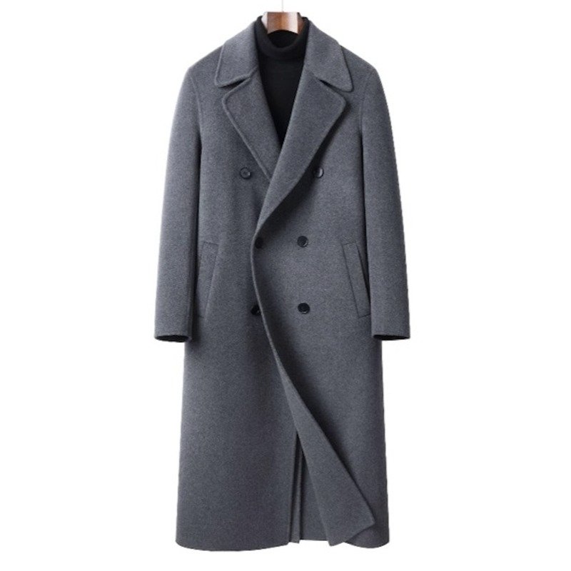 Grey Mix Wool-Cashmere Overcoat