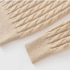 Women’s Light Beige Cable-Knit Cashmere Sweater