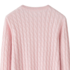 Women’s Pink Cable-Knit Cashmere Sweater
