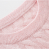 Women’s Pink Cable-Knit Cashmere Sweater