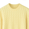 Women’s Yellow Cable-Knit Cashmere Sweater