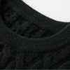 Women’s Black Cable-Knit Cashmere Sweater