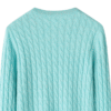 Women’s Glacier Blue Cable-Knit Cashmere Sweater