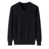 Men’s Black Premium Cashmere V-Neck, 100% premium cashmere