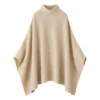 100% Premium Cashmere Beige Poncho, super soft, warm, and of high quality