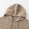 Oatmeal Textured Cashmere Hoodie