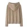 Oatmeal Textured Cashmere Hoodie