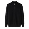 Men’s Black Premium Cashmere Full-Zip Cardigan, 100% premium cashmere
