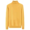 Yellow Premium Cashmere Turtleneck, 100% premium cashmere