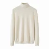 White Premium Cashmere Turtleneck, 100% premium cashmere