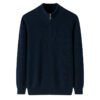 Men’s Navy Premium Cashmere Full-Zip Cardigan, 100% premium cashmere