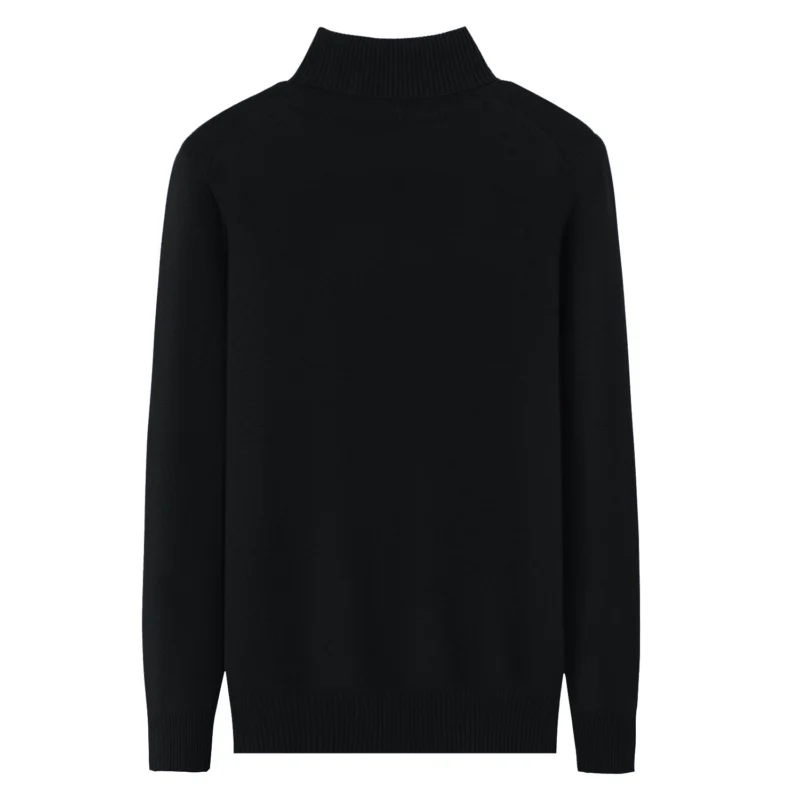Black Premium Cashmere Turtleneck, 100% premium cashmere