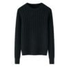 Women’s Black Cable-Knit Cashmere Sweater, 100% premium cashmere.”