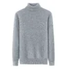 Light Grey Premium Cashmere Turtleneck, 100% premium cashmere
