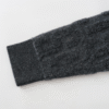 Charcoal Grey Textured Cashmere Hoodie