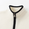 Women’s White Cashmere Zip Cardigan