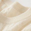 Women’s White Cable-Knit Cashmere Sweater