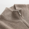 Men’s Camel Premium Cashmere Full-Zip Cardigan