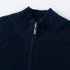 Men’s Navy Premium Cashmere Full-Zip Cardigan