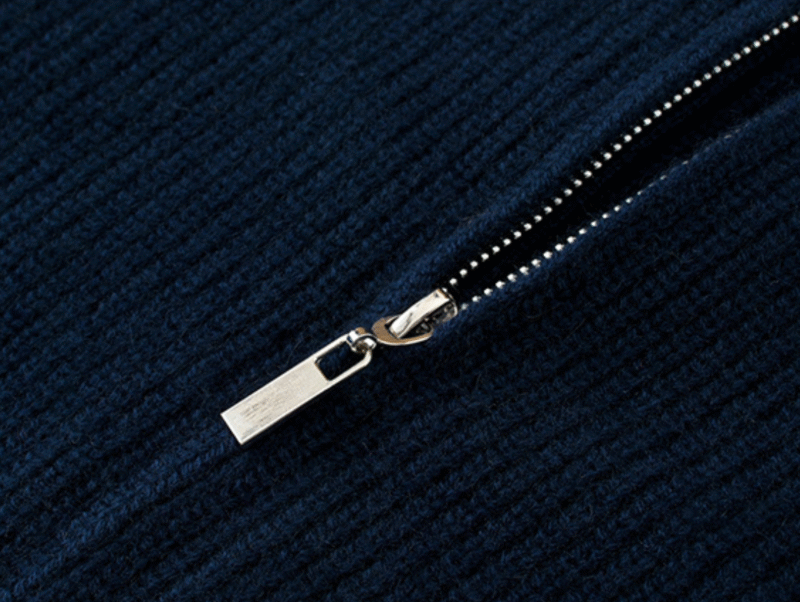 Men’s Navy Premium Cashmere Full-Zip Cardigan