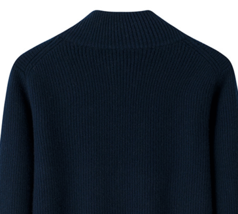 Men’s Navy Premium Cashmere Full-Zip Cardigan