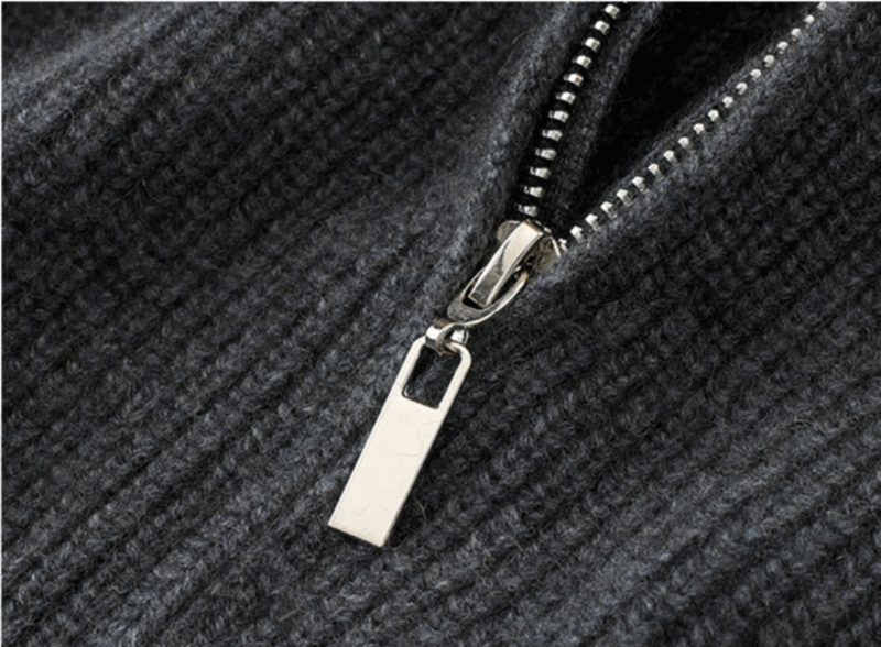 Men’s Dark Grey Premium Cashmere Zip Cardigan Men’s Dark Grey Premium Cashmere Zip Cardigan