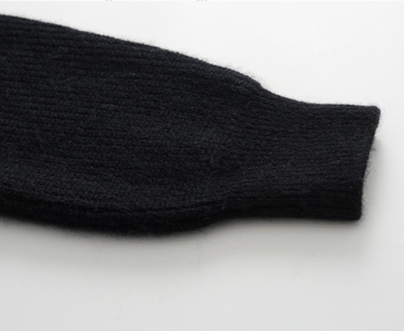 Men’s Black Premium Cashmere Full-Zip Cardigan