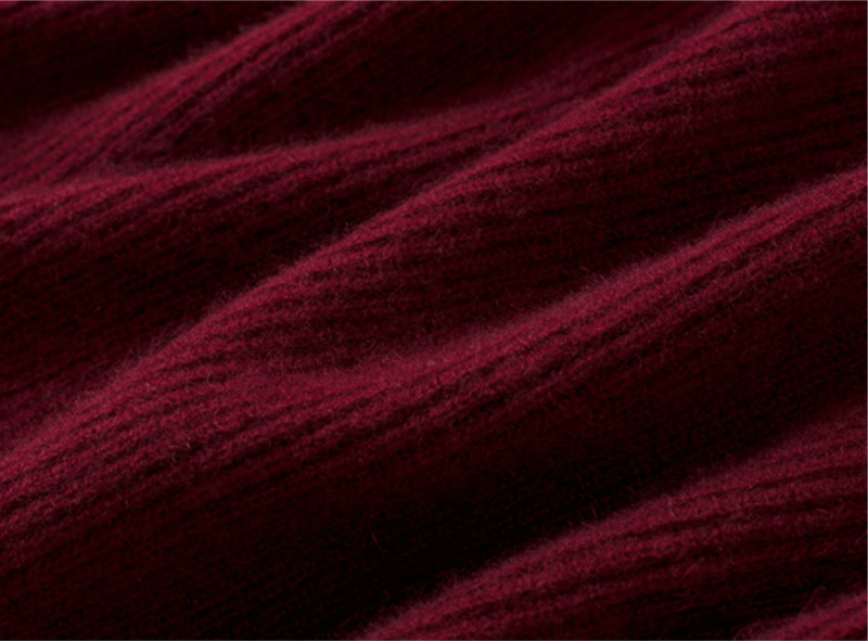 Men’s Burgundy Premium Cashmere V-Neck