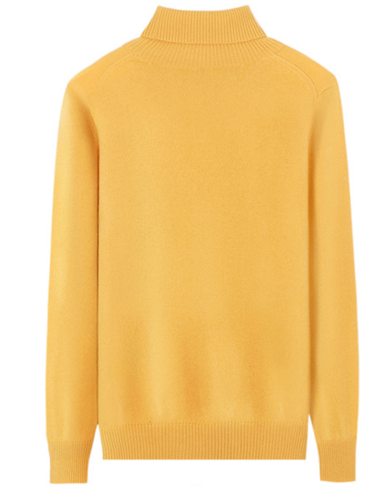 Yellow Premium Cashmere Turtleneck