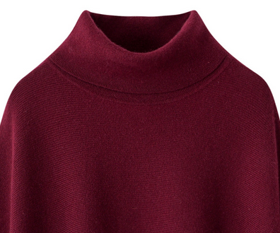 100% Premium Cashmere Burgundy Poncho