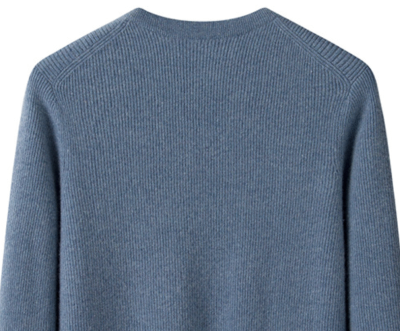 Men’s Blue Pure Cashmere V-Neck